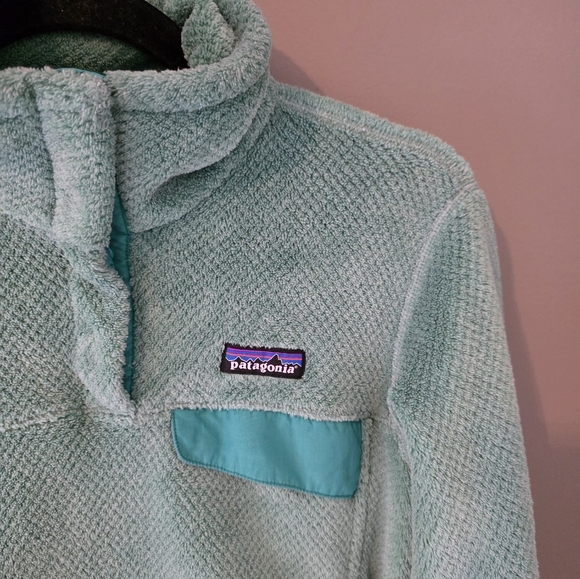 Patagonia Green Re-tool Snap Fleece Size M - Picture 4 of 10